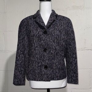 Tommy Hilfiger Black and White Tweed Blazer